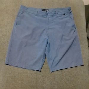 Travis Mathew Beck Shorts Men 34 Blue Golf Performance Stretch Pockets